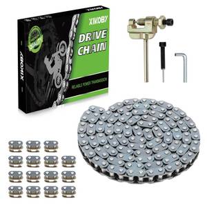 lot 4432 image: XIKOBY T8F Chain 134 Link Drive Chain Breaker Compatible with SYX Moto 50cc Dirt Bike Mototec SSR X-pro Coolster 47cc 49cc 2 Stroke Engine Pocket Rocket Pit Bike Mini ATV Quad 4 Wheeler Go Kart Parts