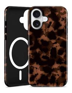 lot 4435 image: Jusy Compatible with MagSafe Brown Tortoise Shell Print Phone Case for iPhone 17, Amber Trendy Luxury Magnetic Soft TPU and Hard PC Protective Phone Cover for Women Girls - Brown