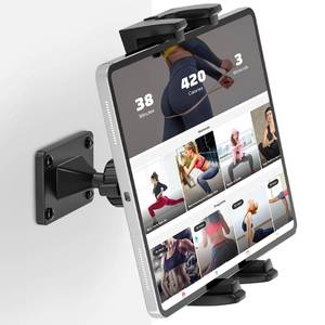 lot 4441 image: JUBOR Tablet Wall Mount, 360° Rotation Tablet Holder Stand, Sturdy Metal Base, Kitchen Wall Mount Compatible with iPadiPhoneAll 4.7-12.9 Inch Devices
