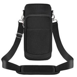 lot 4444 image: Newfad Half Gallon Water Bottle Carrier Bag, Bottle Pouch Phone Holder, Adjustable Shoulder Hand Strap 2 Pocket Sling Neoprene Sleeve Sports Water Bottle Accessories for Hiking Travelling &Camping