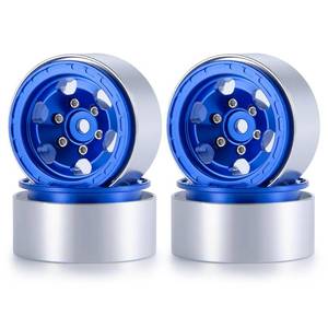 lot 4476 image: MOHERO 4Pcs CNC 1.0 Beadlock Wheel Rims for TRX4M Bronco Defender K10 F-150 High Trail 118 RC Crawler Cars Upgrade Parts (Titanium)