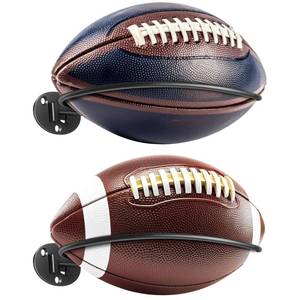 lot 4492 image: Kevenal 2 Packs Football Room D�cor, Wall Mount Football Holder Football Display Stand, Football Room Decor for Boys Man Cave (Super Strong)