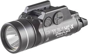 lot 4503 image: Streamlight 69501 TLR-1 HL-X USB 1500-Lumen 15000-Candela Rechargeable Rail-Mounted Tactical Weapon Light with Specific Compatibility Rail Locating Keys, Black