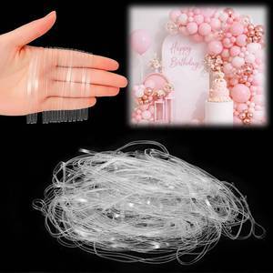 lot 6100 image: Eaasty 200 Pcs Clear Rubber Bands for Balloon Arch Elastic Tying Bands for Arch Frame Garland Wall Transparent Balloon Connectors Festival Holiday Crafts Decor(3.3 Inch)