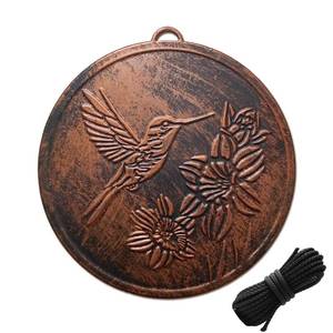 lot 6115 image: Replacement Wind Catcher, Circular Vintage Hummingbird Decor with 16.4FT Nylon Cord, 1MM Thick Metal Wind Chime Replacement Parts for Wind Chimes, Hanging Decoration Ornament for Garden, Patio, Tree