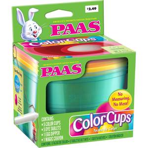 lot 6140 image: Paas Color Cups Egg Decorating Kit 1 ea