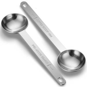 lot 6147 image: 2PCS Coffee Scoop Spoons, 15ML (1 Tablespoon) Stainless Steel Measuring Spoons with Long Handle, Durable Coffee Scoopers for Ground Coffee, Tea and Baking Powder