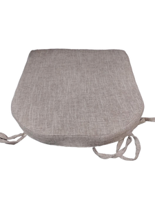 lot 6152 image: Chair Cushions with Ties Set of three color gray