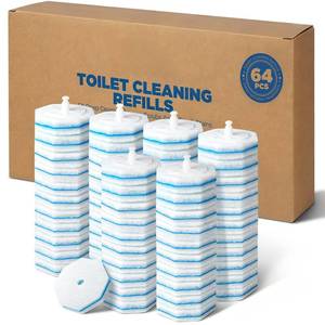 lot 6236 image: 64 Count Toilet Wand Refills for Clorox Toilet Wand, 5X Cleaning Power Toilet Bowl Cleaners with Exclusive Formula, High-Density Disposable Toilet Brush Scrubber - No Falling Apart, Fresh Fragrance