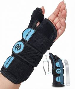 lot 6237 image: Adjustable Thumb Spica Splint Wrist Brace, Universal for LeftRight Hand, Day & Night Support, Relieves De Quervains TenosynovitisCarpal TunnelTendonitisArthritis, Unisex, Blue (Left Hand, SM)