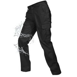lot 6254 image: Soulsfeng Mens Black Work Pants Water Resistant Stretch Cargo Pants Outdoor Tactical Hiking Pants size 42
