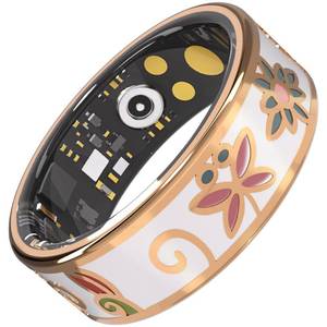 lot 6301 image: lumthou Enamel Craft Smart Ring for Women & Men - No Subscription Fee Fitness Tracker with Sleep Tracking, Heart Rate, SpO2 - IP68 Waterproof for iPhone Android - Activity Tracker, Remote Camera (7)
