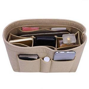 lot 6346 image: ZTUJO Purse Organizer Insert, Felt Bag Organizer For Handbag Purse Organizer,13 Colors, 6 Size (Large, Beige)