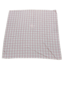 lot 6350 image: Pink and White Gingham Check Pattern Tablecloth approximately 57x65 in