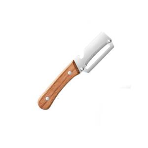 lot 6356 image: MultiFunctional Vegetable Peeler for Kitchen��Multifunctional Vegetable Peeler with Wooden Handle and Bottle Opener��2-in-1 Stainless Steel Kitchen Tool for Fruit Apple Potato Pumpkin Papaya (1)