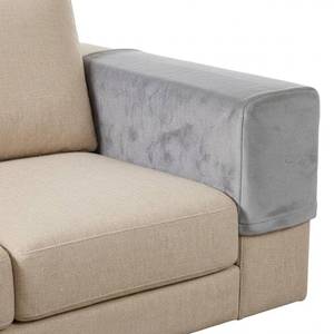 lot 6359 image: iplusmile 2Pcs Stretch Sofa Arm Covers, Grey Velvet Plush Armrest Protectors for Couch Recliner Chair, Anti-Slip Furniture Arm Rest Covers for Cat Scratch Dog Protection