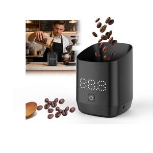 lot 6369 image: Digital Coffee Bean Dosing Cup for Espresso with LED Scale - High Precision Coffee Grounds Measurer, Barista-Strength Brewing Accessory & Perfect Coffee Lover Gift (Black, Sleek Design)