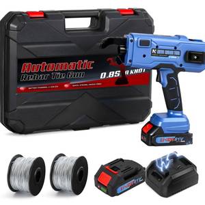 lot 6377 image: NEWTRY Professional Cordless Rebar Tie Gun, Automatic Rebar Tying Tool with 2pcs 2000mAh Batteries & 360ft Coil, for 0.3-1.33 Steel Rebar, 21V Battery Powered incomplete