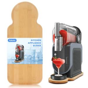 lot 6387 image: Slider Mat for Ninja Slushie Machine FS301 - Bamboo Sliding Pad Compatible with Ninja Frozen Drink Maker, Appliance Slider for Ninja Slushy Accessories, for Home Kitchen Office, Natural