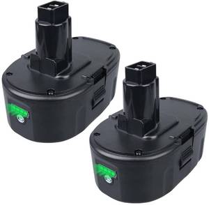 lot 6397 image: Futurebatt 2Pack 6.0Ah 18V Lithium-ion Battery Replacement for DEWALT XRP 18-Volt Power Tools Battery Fit DC9096 DC9098 DC9099, DE9039 DE9095 DE9096, DW9095 DW9096 DW9098 DE9503 DC9182