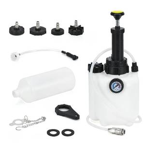 lot 11385 image: 3L Manual Brake Bleeder Fluid Pump with 1L Brake Bleed Bottle and 4 Master Cylinder Adapters,Professional Brake Bleeder Kit Suitable for Most Brake Mast Cylinder Reservoirs (Heavy Used)