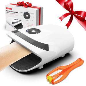 lot 11389 image: Xllent Hand Massager with Compression & Heating,Mothers Day Gifts for Him and Her,Electric Hand Massager for Arthritis and Carpal Tunnel,Gifts for Women Men Her Him(White) (Missing Cord)