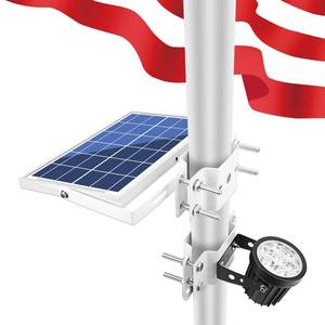 lot 11400 image: APONUO Solar Flag Pole Light,Solar Powered Flagpole Lights Pole Mount Upgraded Solar Flagpole Lights Outdoor Dusk to Dawn 2 Lighting Mode for Pole(Cool White) (Stopped Working after Two Nights )