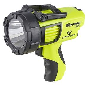 lot 11409 image: Streamlight 44910 WayPoint 400 1400-Lumen 400,000-Candela Rechargeable Handheld LED Spotlight for Outdoor, Marine, and Emergency Use, Yellow