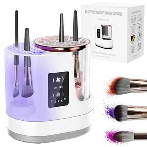 lot 11411 image: 3 IN 1 Electric Makeup Brush Cleaner,Automatic Makeup Brush Cleaner with Makeup Brush Dryer,Portable USB Deep Cleaning for All Size Beauty Makeup Brush Set,Blush Brush,Sponges