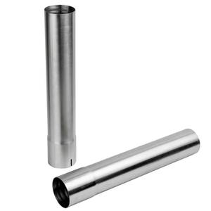 lot 11429 image: 2ps 3Inch Exhaust Pipe T304 Stainless Steel, Flared end ID 3, Flat end OD3in Adapter,17.3 Length, Universal Replacement Straight Tube