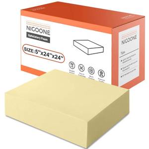 lot 11454 image: Nigoone Upholstery Foam Cushion 5X 24X 24 Square Foam Replacement Foam for Couch Chair Seat Padding, High Density Thick-Custom Pillow and Craft Foam Upholstery Supplies, 5 Inch Thick��1Pack