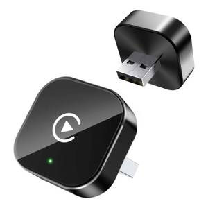 lot 12019 image: Yizro Wireless CarPlay Adapter for Apple iPhone & Android, 2-in-1 Adapter Convert Wired to Wireless Dongle