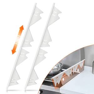 lot 12026 image: Stainless Steel Stove Gap Covers,Stove Gap Filler, Range Trim Kit, Stove Gap Guards, Heat Resistant and Easy to Clean, Easy retractable Length 13.8 to 27.5, Width 0.79,White(2PCS)