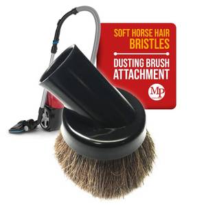 lot 12034 image: MP Maresh Products Household Cleaning Vacuum Brush Attachment - Horse Hair Vacuum Cleaner Accessories, Soft, Dust Floor Brush, Compatible with Shop Vac 1-14 Vacuum Cleaners for Hard Surfaces - Black