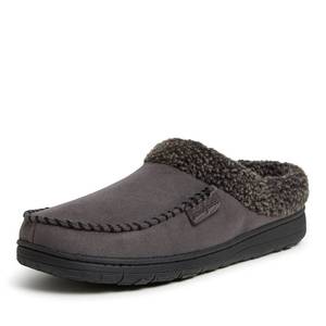 lot 12042 image: Dearfoams mens IndoorOutdoor Breathable Memory Foam Clog Offered in Wide Widths Slipper, Pavement, X-Large Wide US