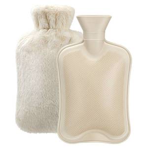 lot 12075 image: Hot Water Bottle Rubber with Soft Cover (2 Liter) Hot Water Bag for Cramps, Pain Relief, Removable Hot Cold Pack Hot Water Bed Warmer