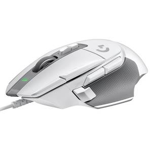lot 12083 image: Logitech G502 X Wired Gaming Mouse - LIGHTFORCE Hybrid Optical - Mechanical Primary Switch Hero 25K Gaming Sensor Compatible with PCmacOSWindows - White