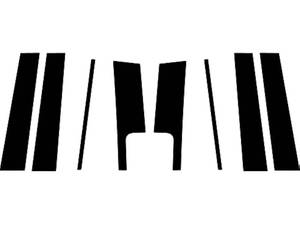 lot 12084 image: Rvinyl Pillar Post Window Trim Compatible with Jeep Compass 2007-2016 - Matte (Black)