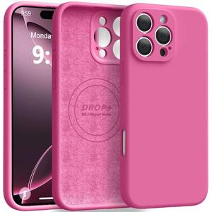 lot 12086 image: Ktele Magnetic for iPhone 16 Pro Max Case Compatible with Magsafe Premium Silicone Satin-Smooth Touch Slim Shockproof Anti-Scratch Microfiber Lining Case, 6.9 inch, Pitaya