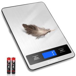lot 12088 image: Food Scale, 11lb Kitchen Scale with 0.05oz1g Precision, 6 Units Tare Function & LCD Display, Stainless Steel Digital Scale for Baking, Cooking, Meal Prep - Kitchen Gadgets & Gifts, Home Essentials
