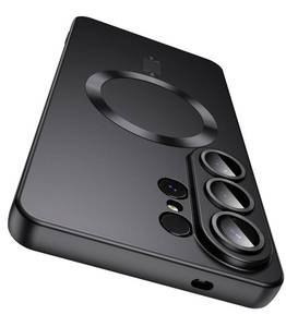 lot 12399 image: LEKEVO Magnetic for Samsung Galaxy S26 Ultra Case Compatible with MagSafeBuilt-in Camera Lens Protector Slim Soft Silicone Bumper Shockproof Metallic Luster Phone Case, Black