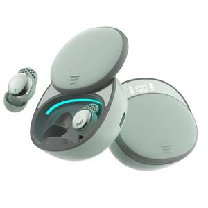 lot 12414 image: Houlyn Sleep Earbuds for Side Sleepers, Wireless Noise Cancelling Sleep Headphones with Sleep Mode, LED Power Display, Comfort Fit for Sleeping, Working, Hiking (Mint Green)