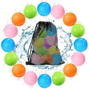 lot 12415 image: Tlitlimom 16Pcs Reusable Water Bomb Balloons, Pool Beach Toys for Kids ages 3-12, Summer Toy Water Toy for and Girls, Outdoor Activities Water Games Toys Self Sealing Water Splash Ball for Fun
