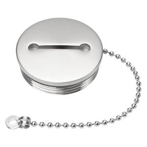 lot 12436 image: 2 Inch50mm Boat Gas Cap �� Stainless Steel Polished Marine Deck Fill with Chain, FuelWaterGas Filler Cover Replacement for Boats Yachts Caravans RVs Trucks - Deck Marine Hardware Accessory (Silver)