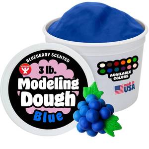 lot 12451 image: Hygloss Play Modeling Dough for Kids �� Safe & Non-Toxic Sensory Dough for Arts and Crafts �� 3 lb Tub �� Play Clay for Toddler Activities, Preschool Classroom Must-Haves �� Blue Color, Scented