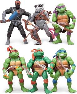 lot 12452 image: OBXAVV 4.7 Turtles Action Figures 6PCS Figure Bundle Toys Collection Birthday for Kids