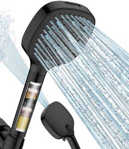 lot 14346 image: MakeFit Filtered Shower Head with Handheld, 7 Modes High Pressure Handheld Showerhead with Filters, Detachable Shower Heads Water Softener Filters Beads for Hard Water - Remove Chlorine & Heavy Metals