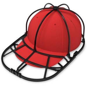 lot 14348 image: XQXA Hat Washer Cage for Baseball Caps - Hat Cleaner for Washing Machine & Dishwasher, Fits Adult & Kids Caps - Baseball Cap Washing Cage-Black