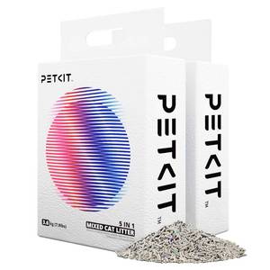 lot 14405 image: PETKIT Mixed Cat Litter Fast Clumping, Flushable, Ultra Absorbent, 100% Natural Ingredients Litter, Water Dissolvable, Really Dust-Free, Low Tracking Bentonite Tofu Litter 7.9lb