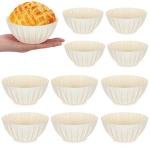 lot 14416 image: 5 Inch Banneton Bread Proofing Basket Set of 10, Mini Small Banneton Basket Proofing Baskets for Sourdough Loaf Pans Bread Baking Supplies(Beige)